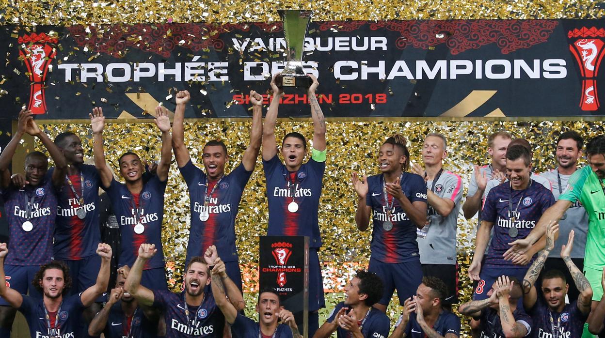 El PSG celebra la Supercopa de Francia lograda