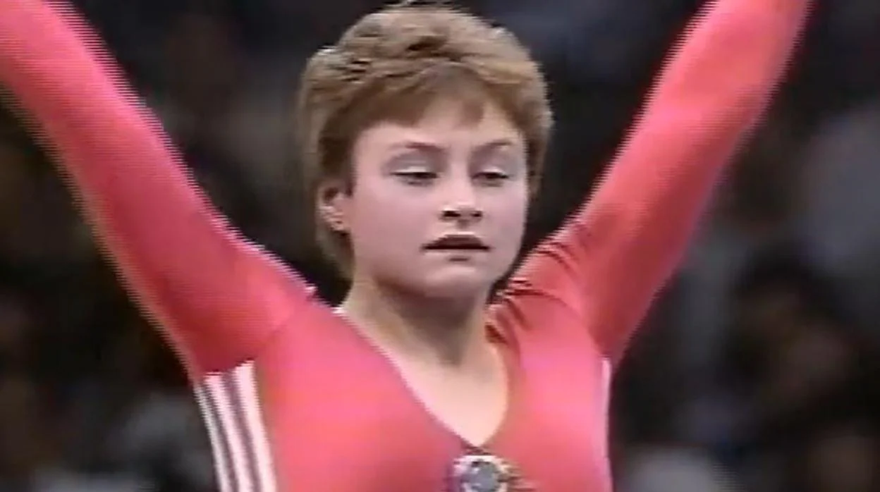 Shushunova, durante los Juegos Olímpicos de Suél en 1988