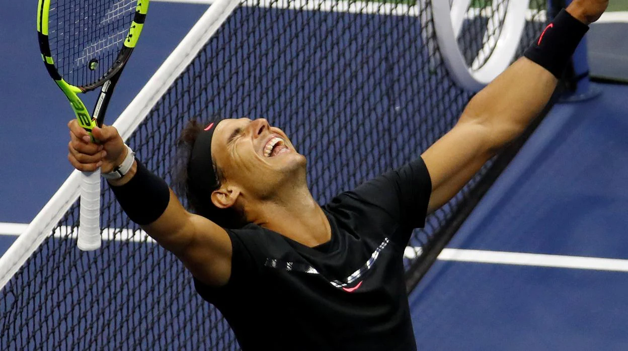 Rafa Nadal celebra su triunfo en el US Open 2017