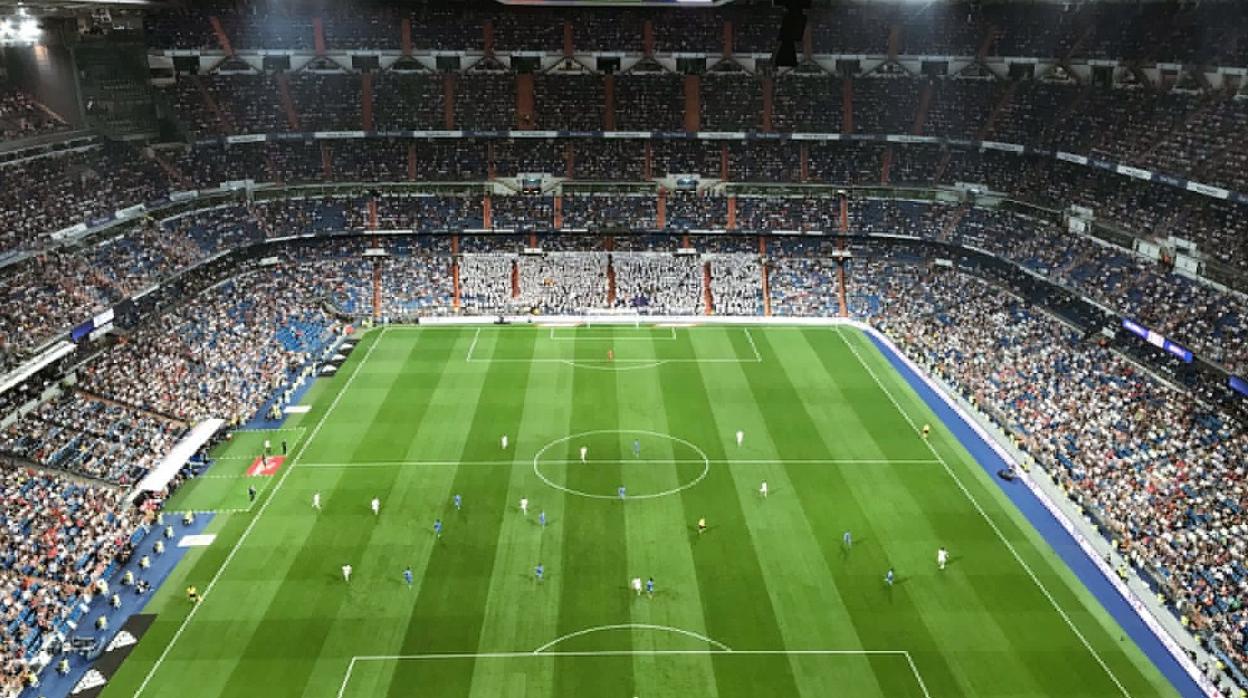 Imagen panorámica del Santiago Bernabéu durante el Real Madrid-Getafe