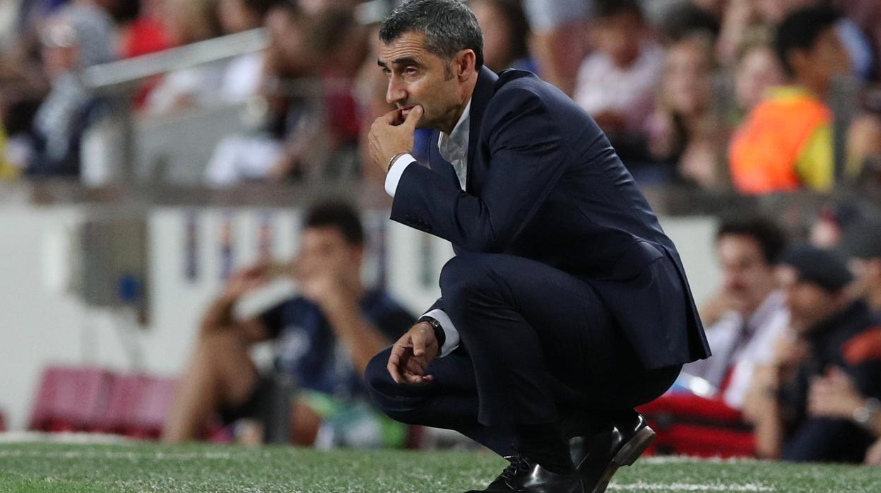 Ernesto Valverde, en el debut liguero del Barcelona