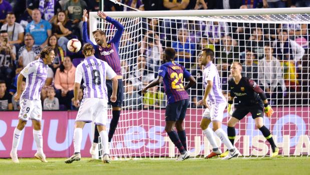 El VAR anuló al Valladolid el gol del empate en el tiempo extra ante el Barcelona