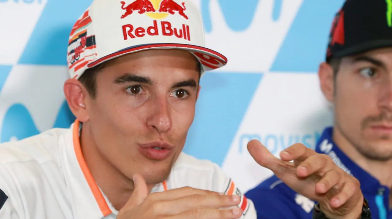 Márquez, en la rueda de prensa previa al GP de Aragón