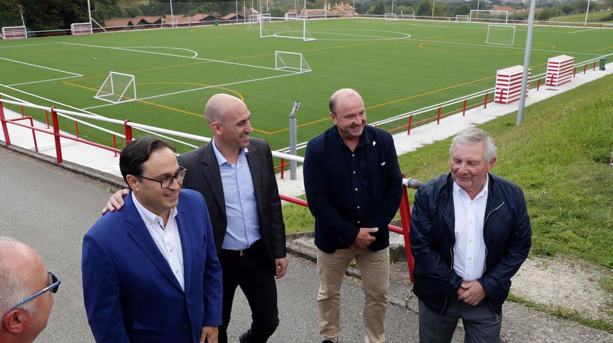 Rubiales ha visitado este lunes las instalaciones del Sporting de Gijón en Mareo