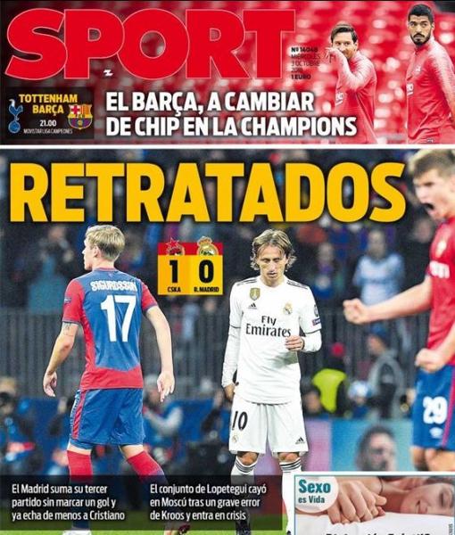 La prensa se ceba con el mal momento del Real Madrid