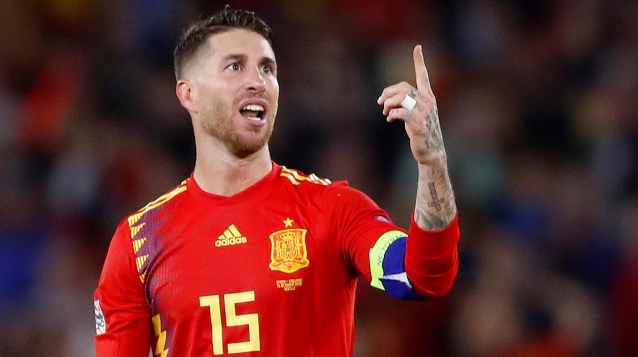 Ramos, durante el partido ante Inglaterra