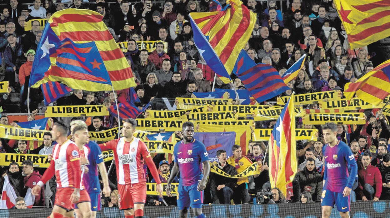 Imagen del partido entre el Girona y el Barcelona