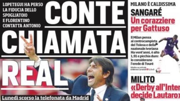 El Madrid sondeó a Conte según la prensa italiana