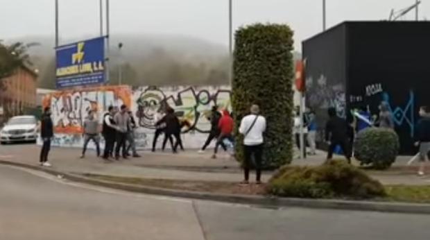 Pelea entre ultras de la Gimnástica Torrelavega y la UD Logroñés