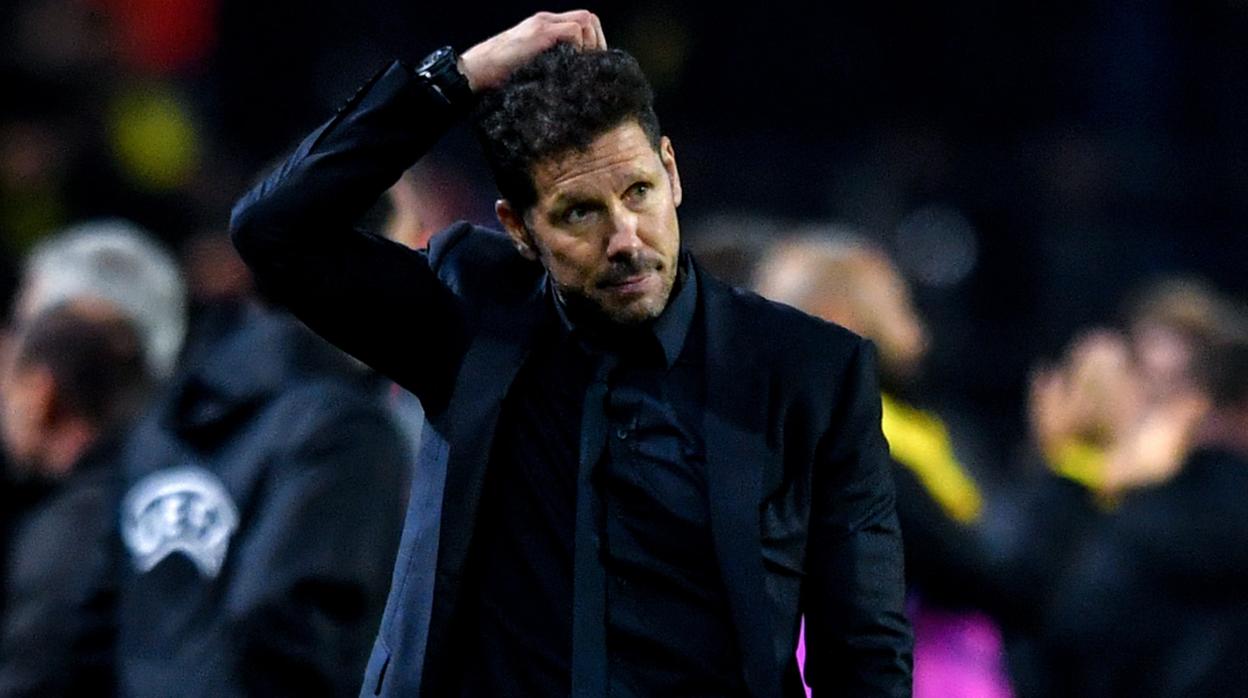 Diego Pablo Simeone durante el partido ante el Borussia Dortmund