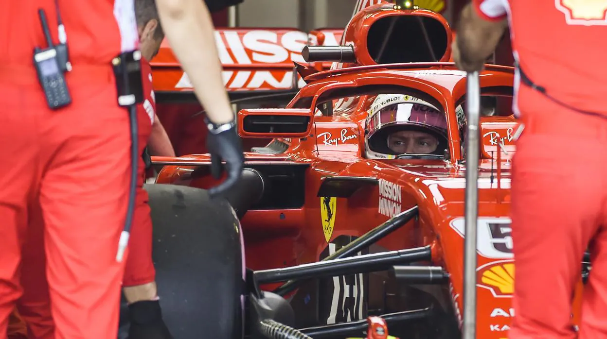 Sebastian Vettel, en el autódromo Hermanos Rodríguez de México