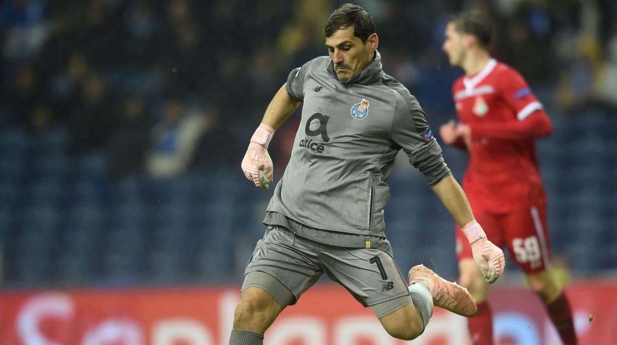 Casillas, durante el partido