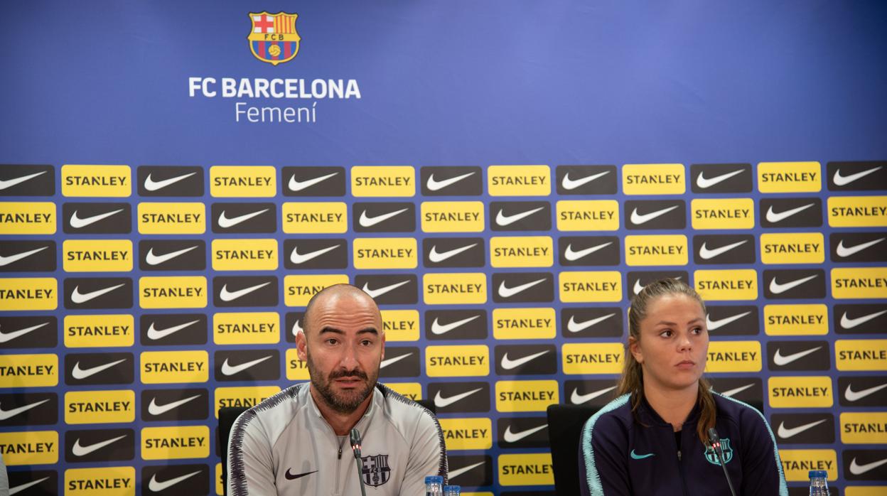 Fran Sánchez y Lieke Martens durante una rueda de prensa