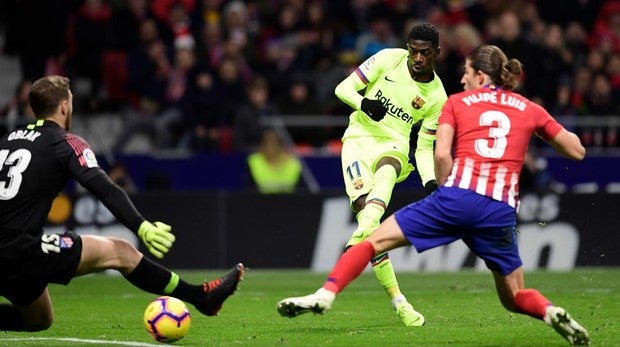 Dembélé redime a un Barça pálido en el Wanda