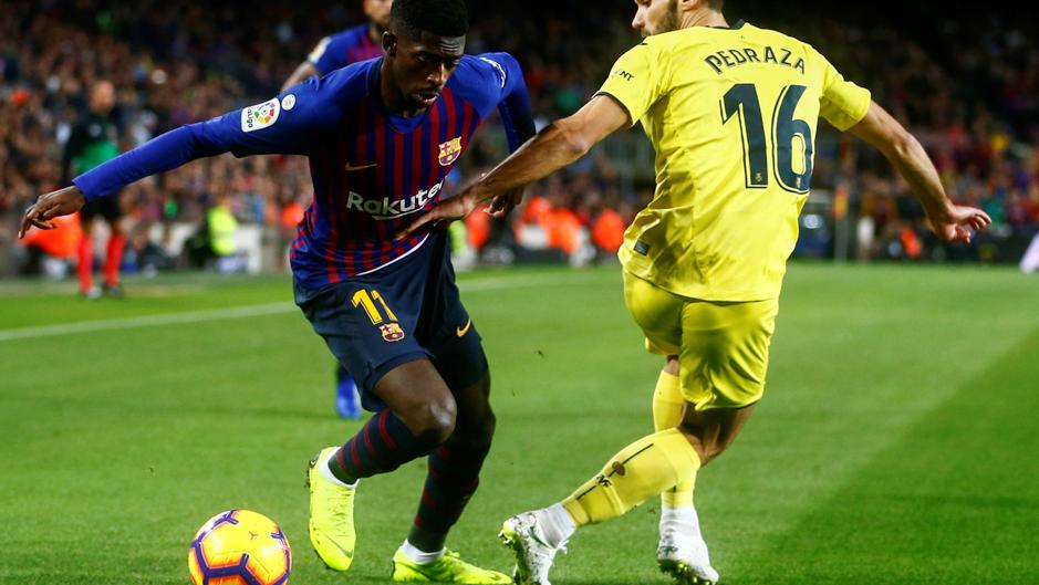 El «baile» de Dembélé con Pedraza que levantó al Camp Nou