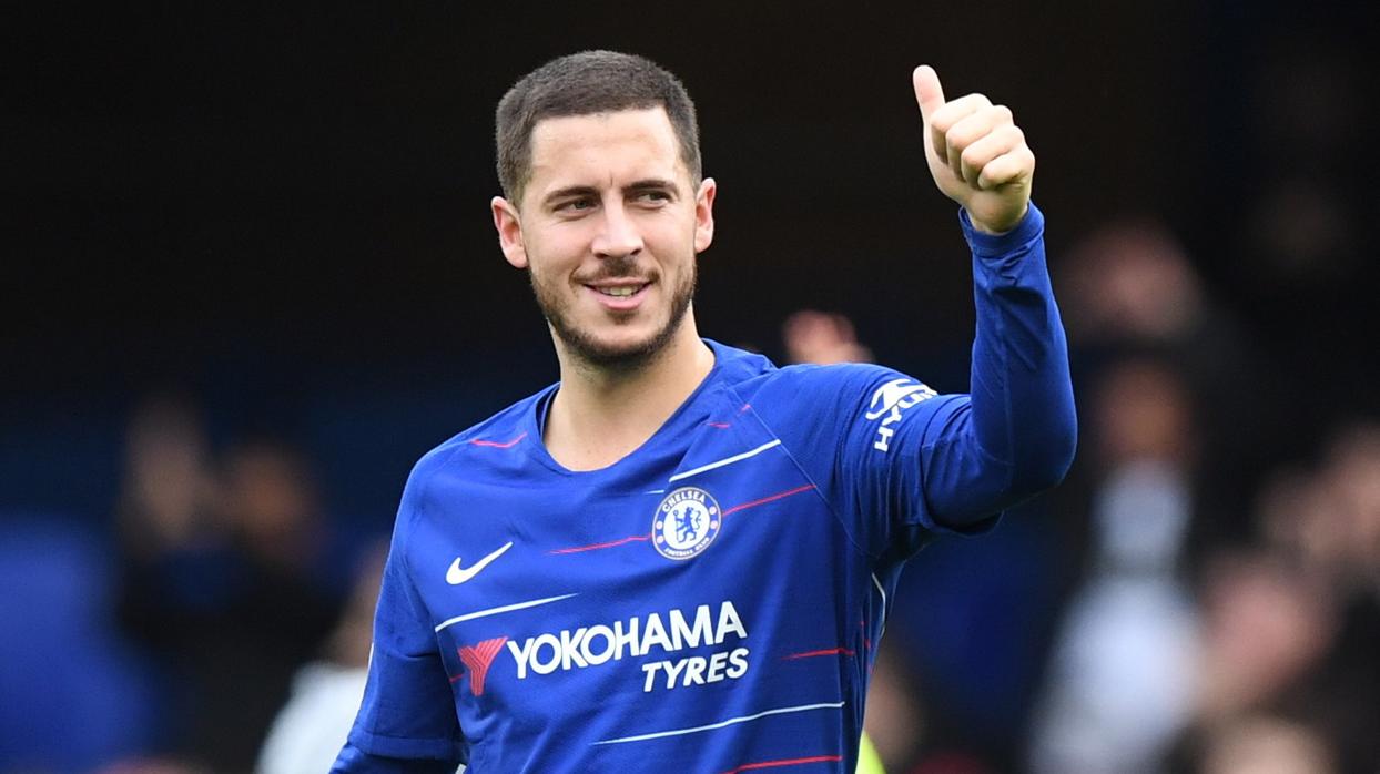 Hazard, en un partido con el Chelsea