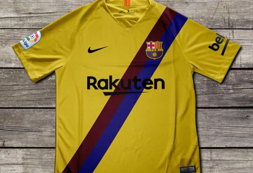 Así sería el rompedor diseño de la nueva camiseta «ajedrezada» del Barcelona