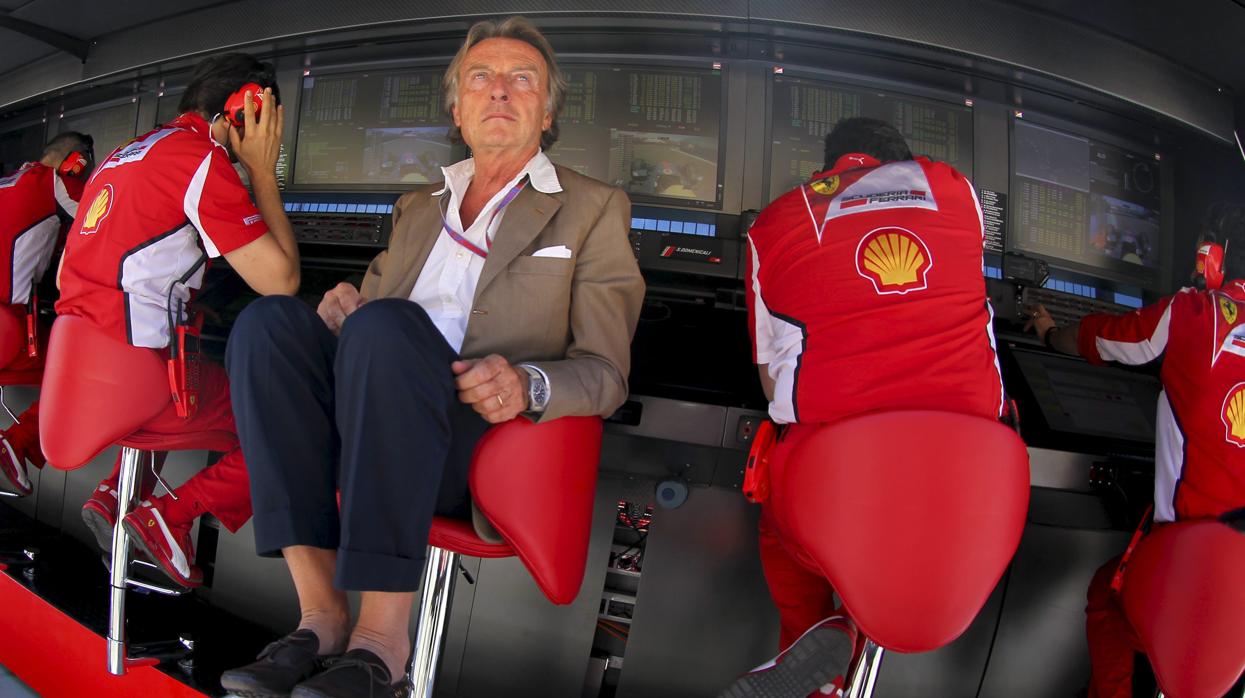 Montezemolo, en el muro de Ferrari