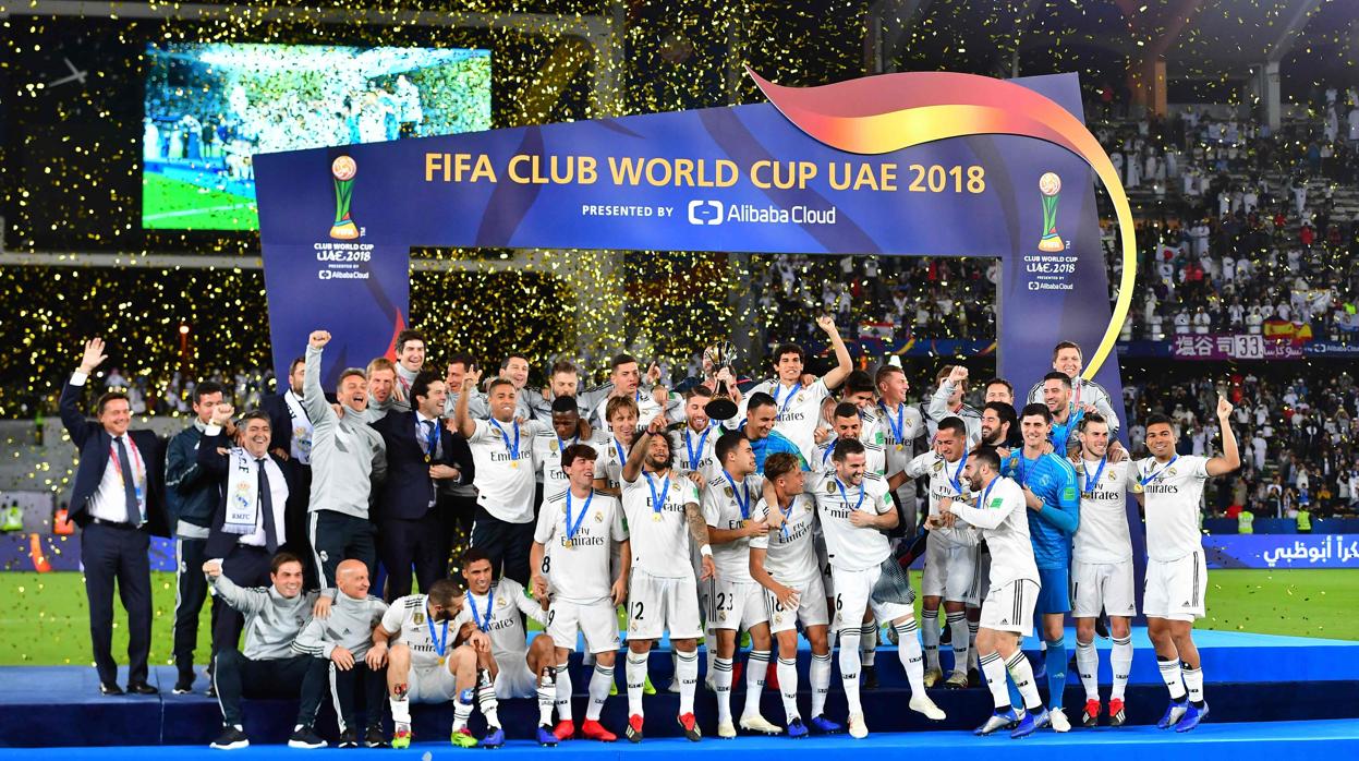 El Real Madrid celebra el título del Mundial de Clubes