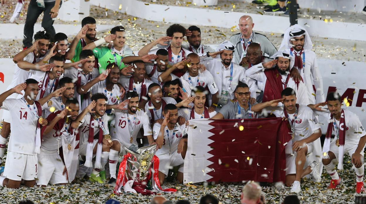 Qatar celebra la Copa Asia conseguida ante Japón