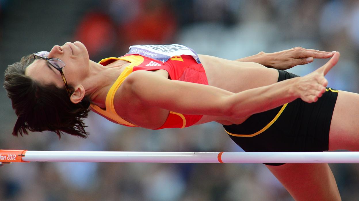 Ruth Beitia, durante los Juegos de Londres 2012