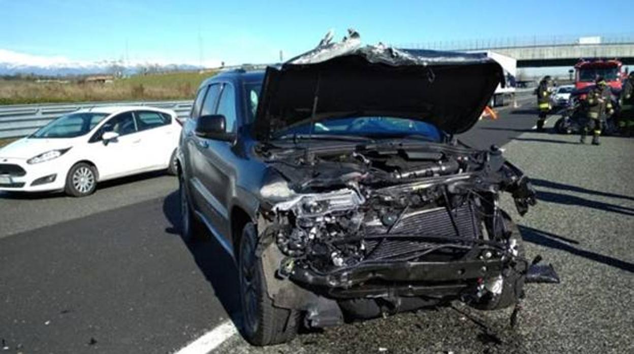 Así quedo el coche de Douglas Costa tras su accidente