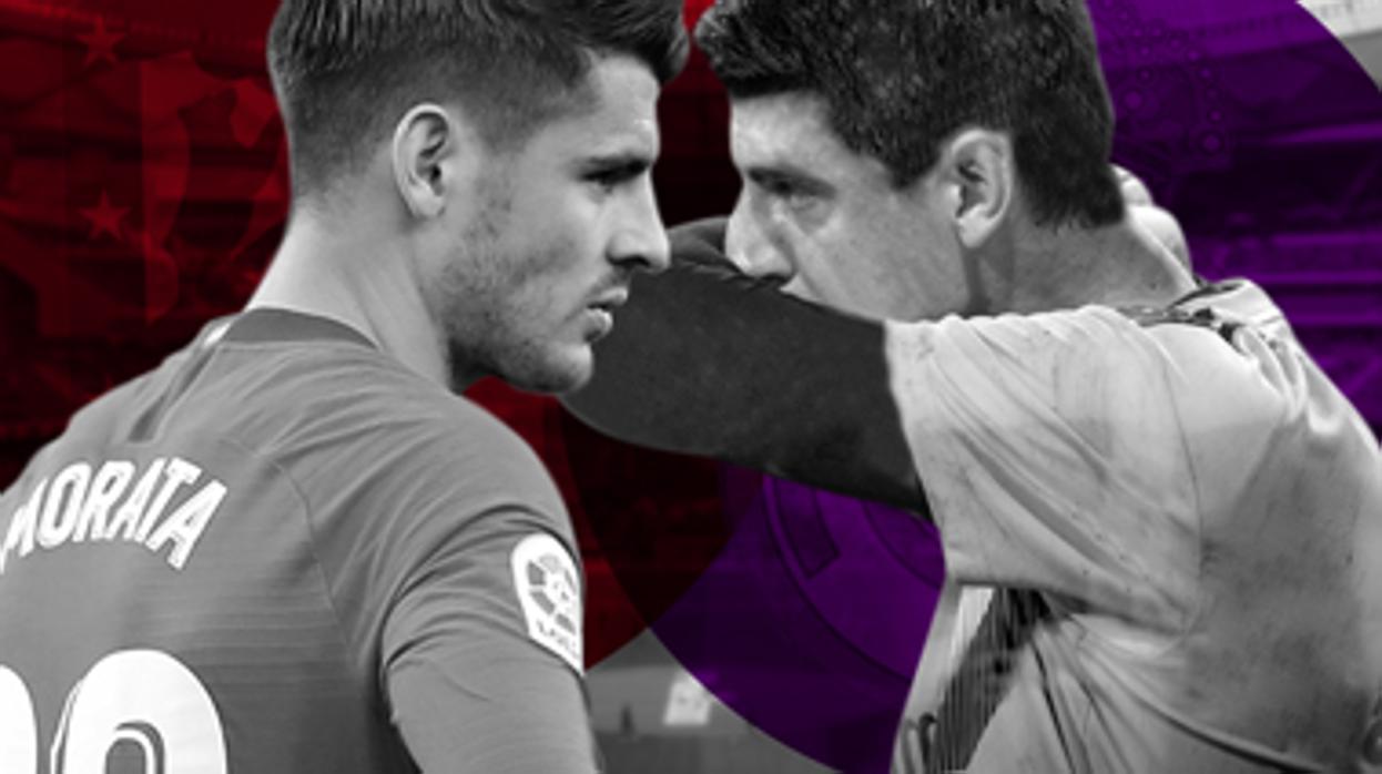 El derbi pasional de Morata y Courtois