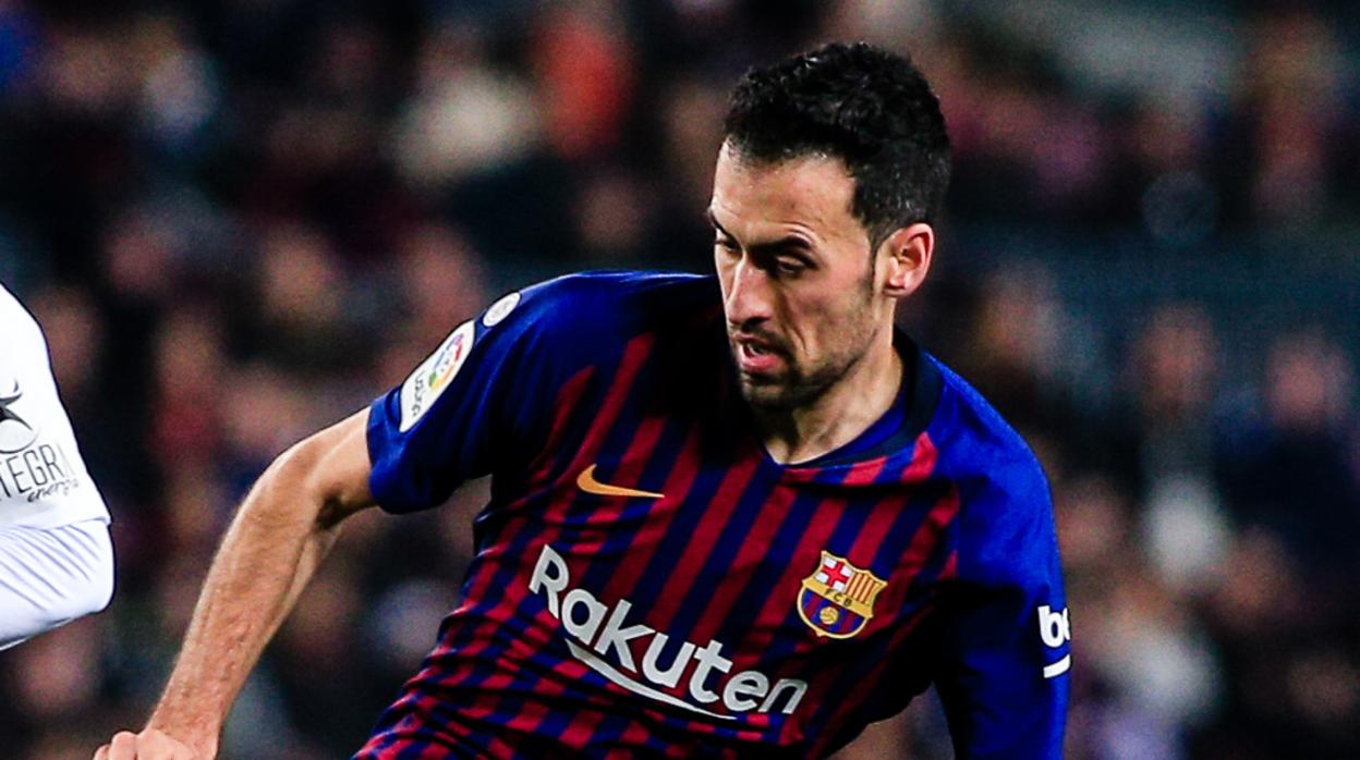 Sergio Busquets durante el partido ante el Valladolid