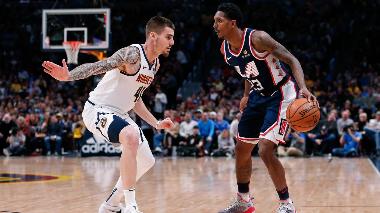 Hernangómez, durante su partido en la NBA