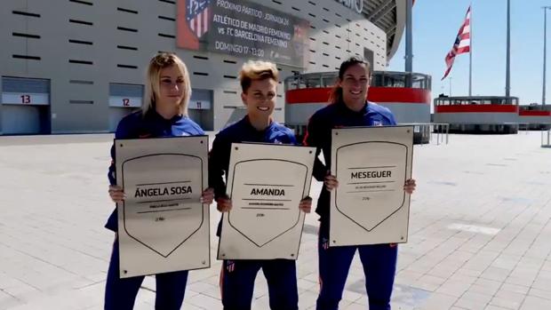 Amanda, Meseguer y Sosa ya tienen su placa en el Metropolitano