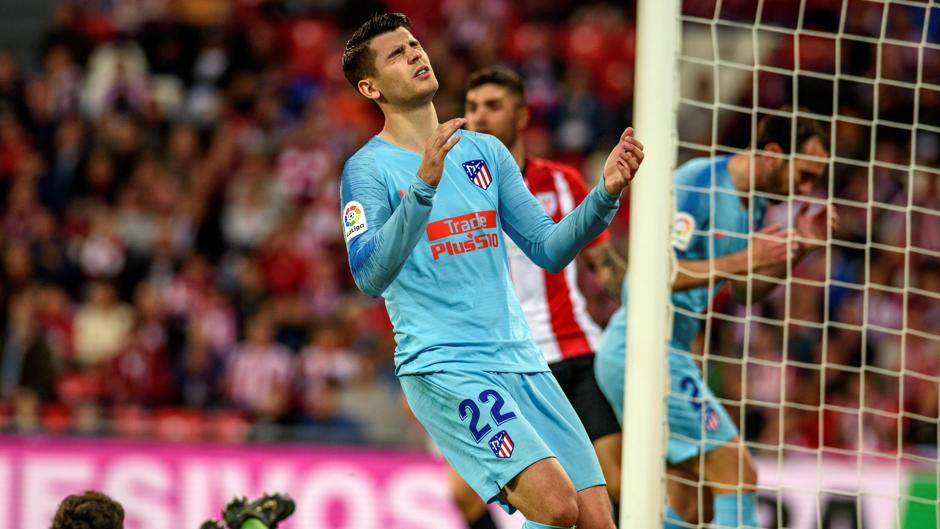 El inexplicable fallo de Morata ante el Athletic