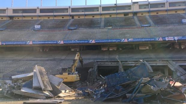 Filtran una imagen del derribo interior del Vicente Calderón