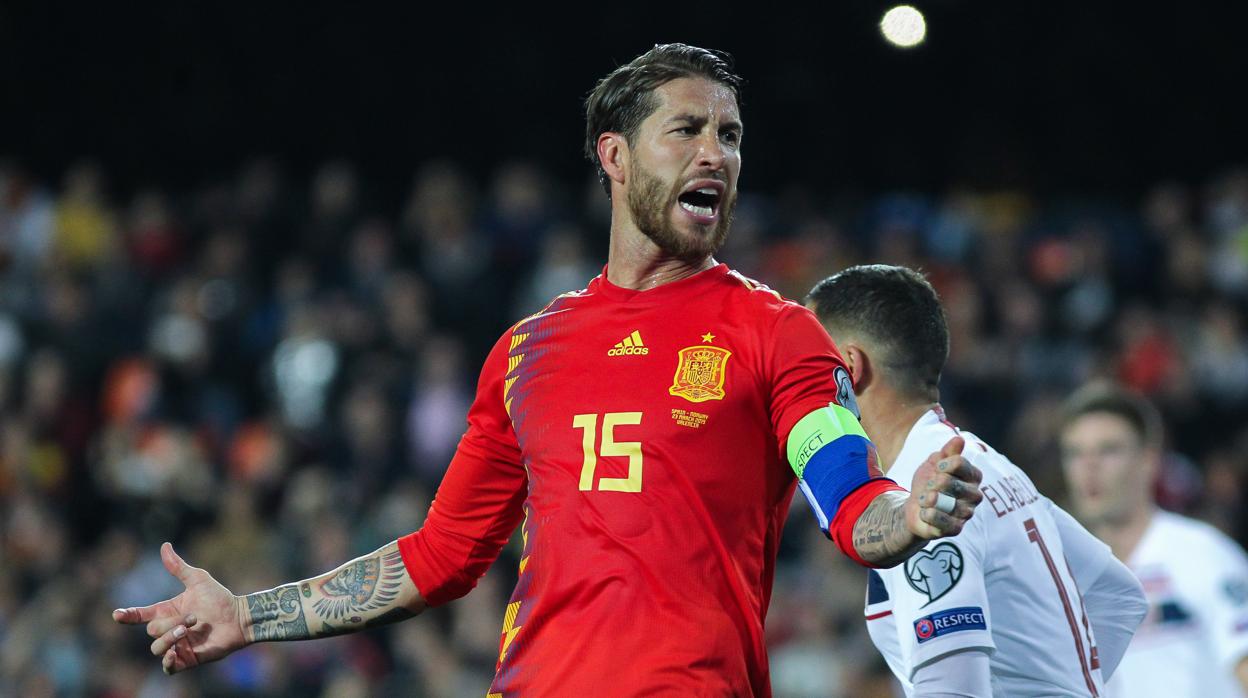 Sergio Ramos, ante Noruega