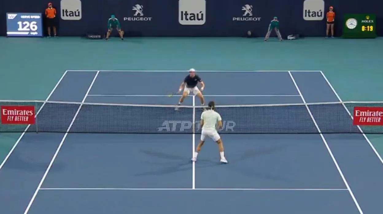 ¿Punto de tenis o tenis de mesa entre Federer y Anderson?