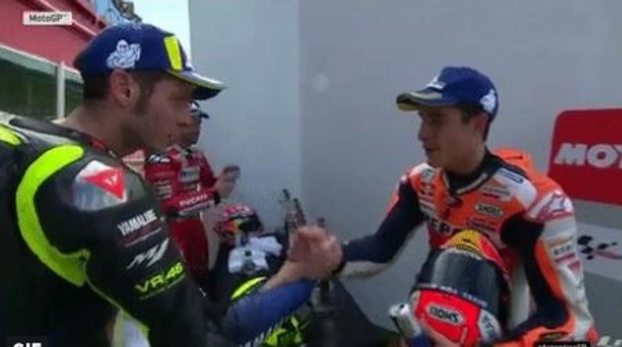 Rossi y Márquez escenifican la reconciliación en Argentina