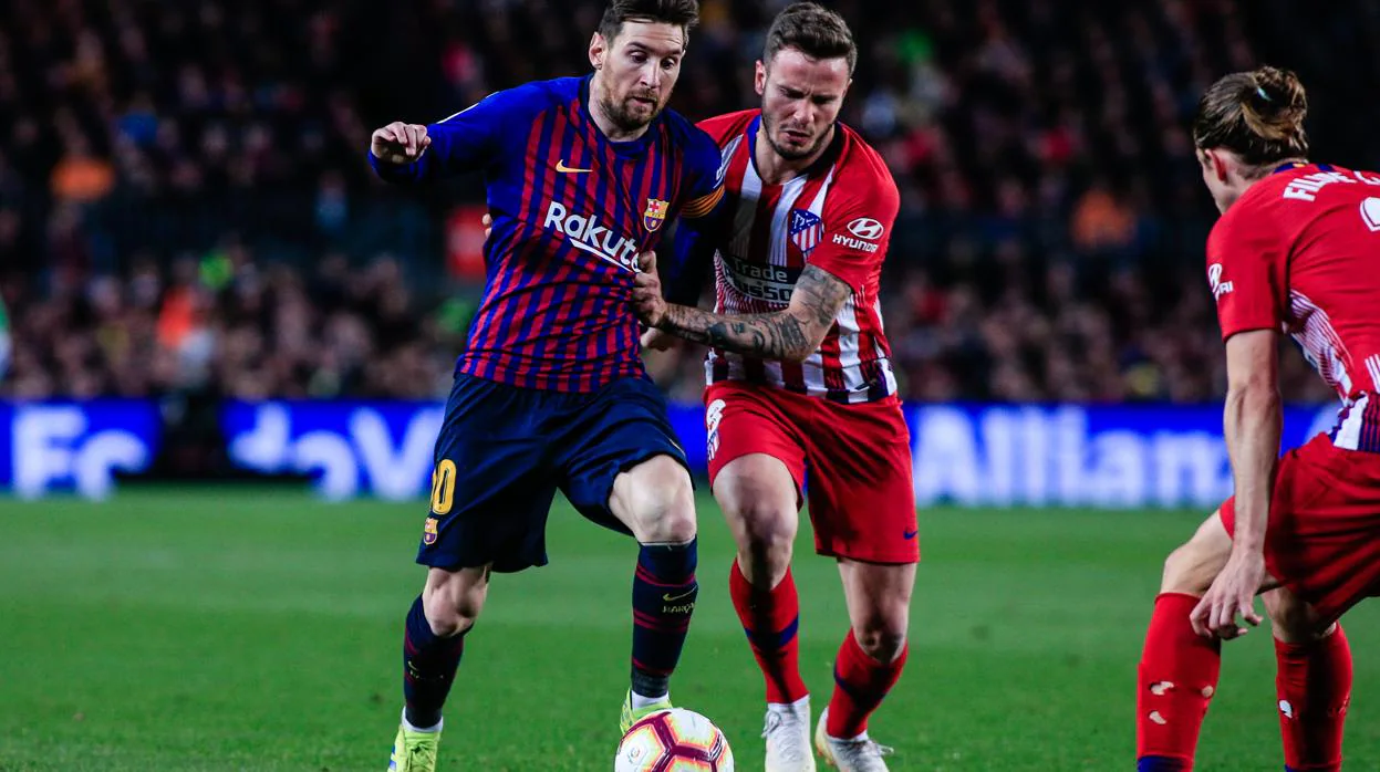 Leo Messi, el sábado durante el partido contra el Atlético de Madrid