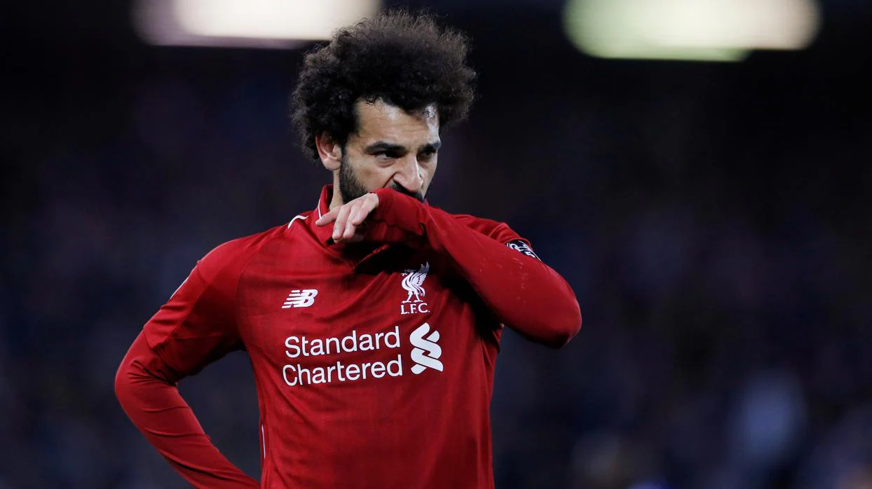 Salah, en un partido del Liverpool