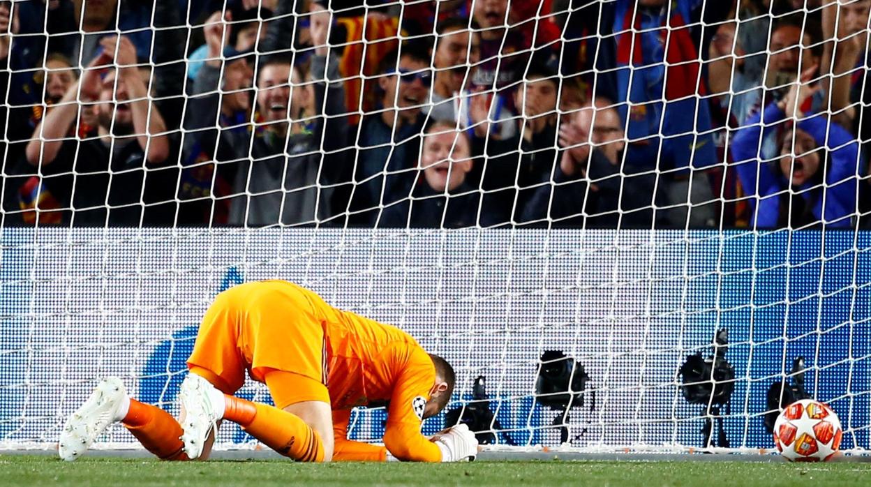 De Gea, tras encajar el segundo gol en el Barcelona-Manchester United