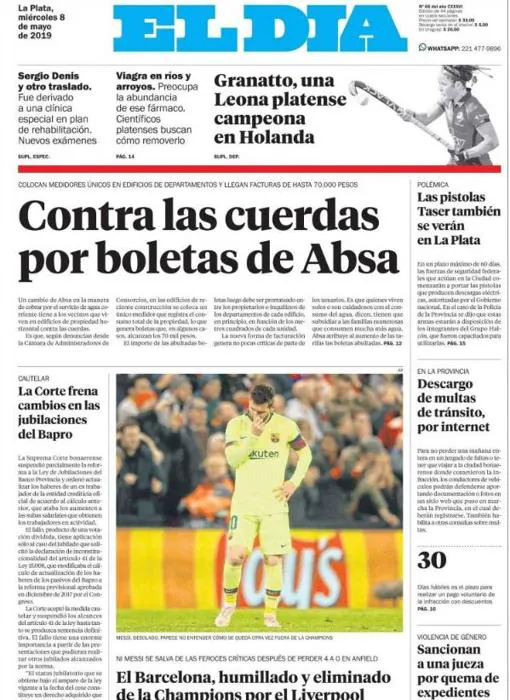 La prensa argentina, muy crítica con el Barcelona y Messi