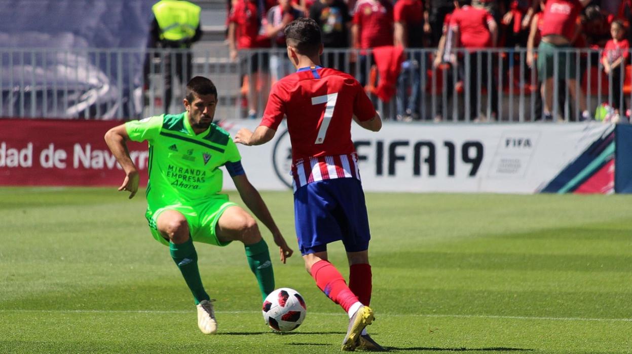 Partido del playoff de ascenso entre el Atlético B y el Mirandés