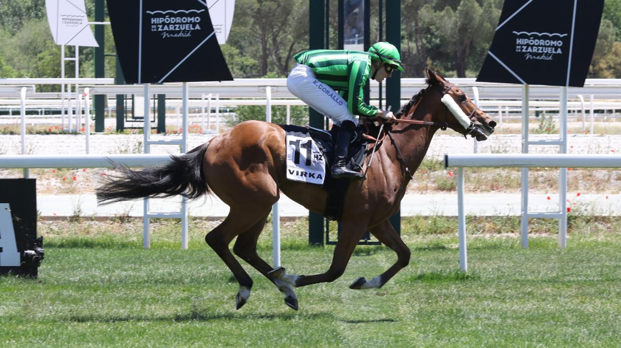 Virka, ganando el Gran Premio Beamonte