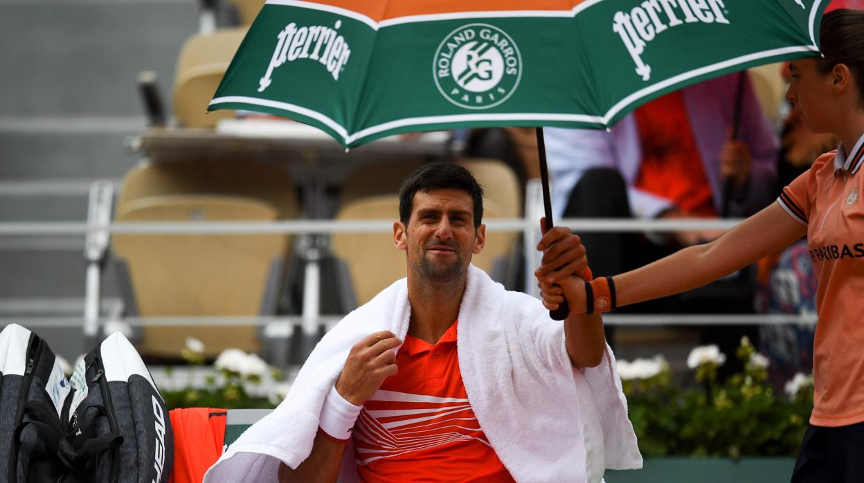 Djokovic, durante su partido ante Struff