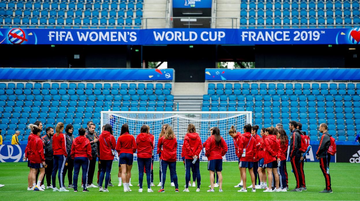 La selección, en un entrenamiento