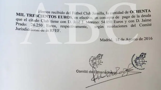 El Jumilla entregó 80.000 euros a la RFEF en billetes de 500 en la etapa de Villar