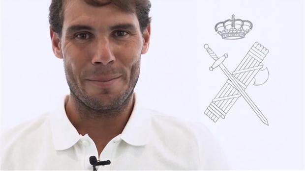 Rafa Nadal se vuelca en su apoyo a la Guardia Civil