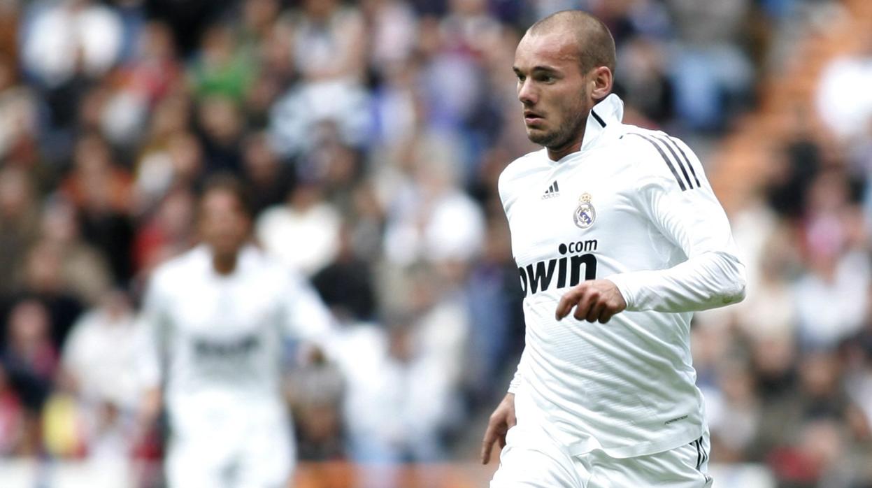 Sneijder, en su etapa en el Real Madrid