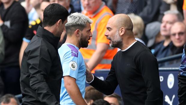 Momento de máxima tensión entre Guardiola y Agüero