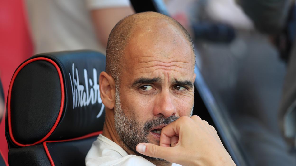 Guardiola, durante el partido frente al Bournemouth