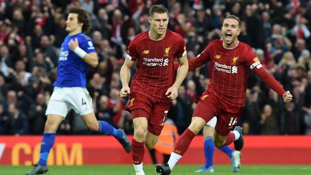 Milner, sobre la bocina, sostiene el pleno de triunfos del Liverpool