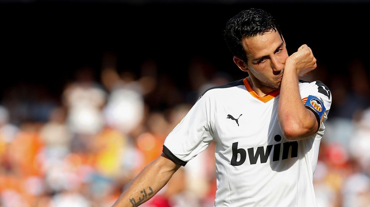 Parejo celebra el segundo gol del partido